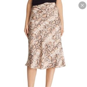 Lucy Paris Snake Print Midi Skirt sz S